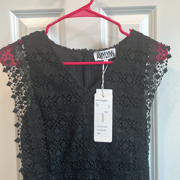 NWT AmyLynn Black Lace Sleeveless Dress Small S - Picture 4 of 4
